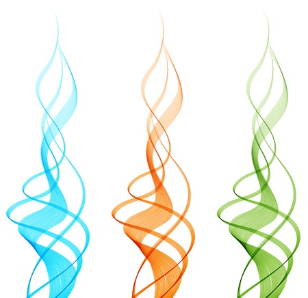 illustration Abstract colorful transparent wave. のイラスト素材