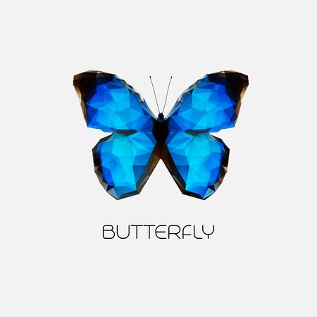 Abstract butterfly symbol modern trendy designのイラスト素材