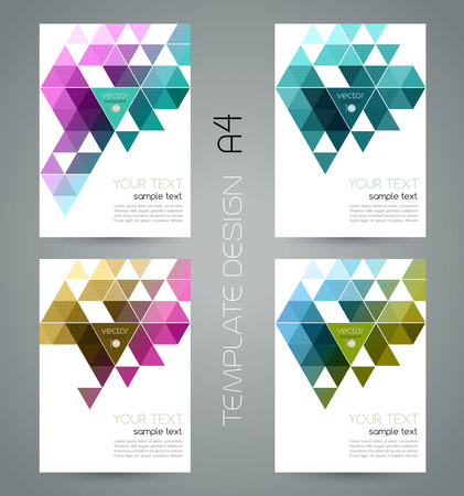 color abstract geometric banner with triangle.のイラスト素材