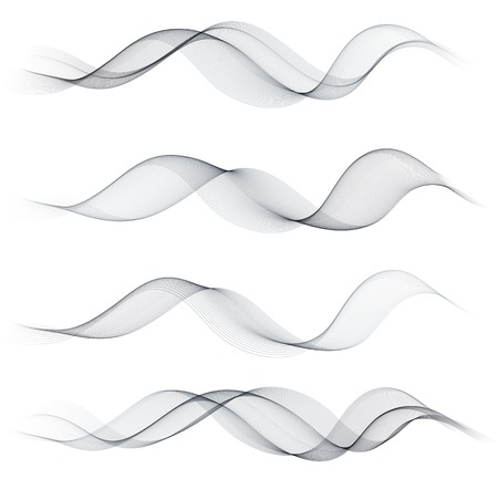 illustration Abstract transparent waveのイラスト素材