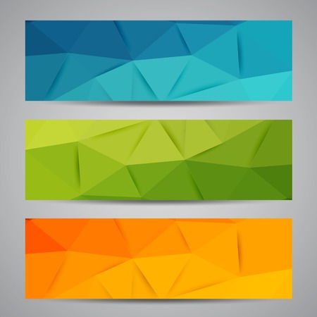 Vector color abstract geometric banner with triangle.のイラスト素材