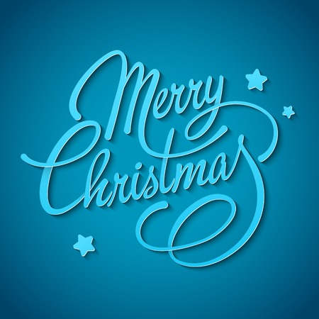 Merry Christmas Lettering Design. Vector illustration. EPS 10のイラスト素材