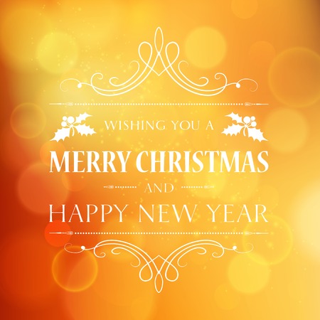 Vector  Abstract Christmas light background with retro frameのイラスト素材