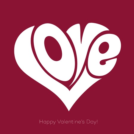 Valentines Card with love lettering. Happy Valentines Dayのイラスト素材