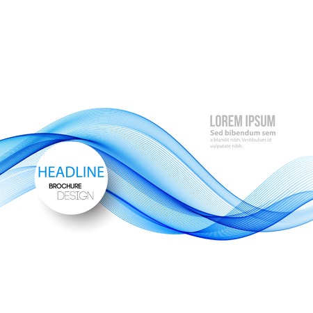 Vector Abstract smoky waves  background. Template brochure designのイラスト素材