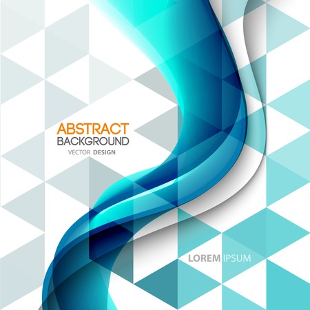 Vector Abstract background curved lines with triangle. Template brochure designのイラスト素材