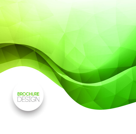 Abstract colorful green wave vector template background. EPS 10のイラスト素材