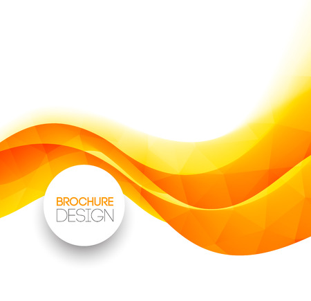 Abstract colorful orange wave vector template background. EPS 10のイラスト素材