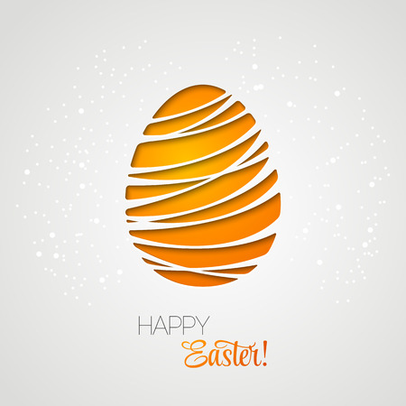 Happy Easter decorated card paper egg. Vector designのイラスト素材