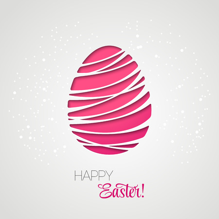 Happy Easter decorated card paper egg. Vector designのイラスト素材