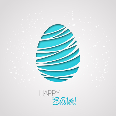 Happy Easter decorated card paper egg. Vector designのイラスト素材