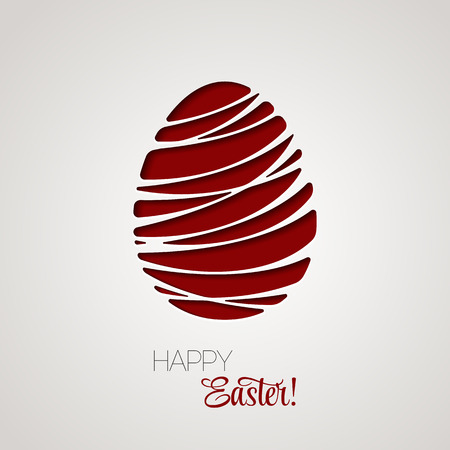 Happy Easter decorated card paper egg. Vector designのイラスト素材