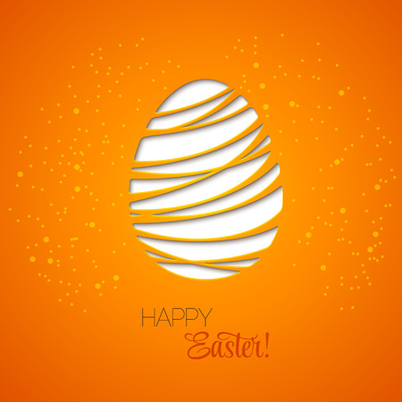 Happy Easter decorated card paper egg. Vector designのイラスト素材