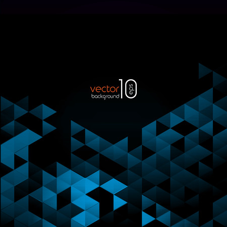 Abstract blue polygonal triangles poster. Vector illustration.のイラスト素材
