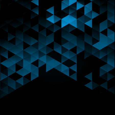 Abstract blue polygonal triangles poster. Vector illustration.のイラスト素材