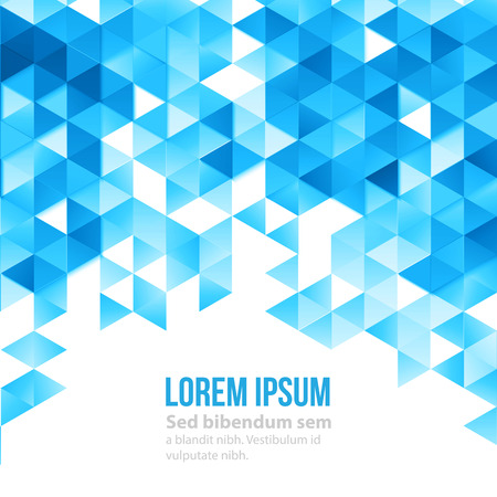 Abstract blue polygonal triangles poster. Vector illustration.のイラスト素材
