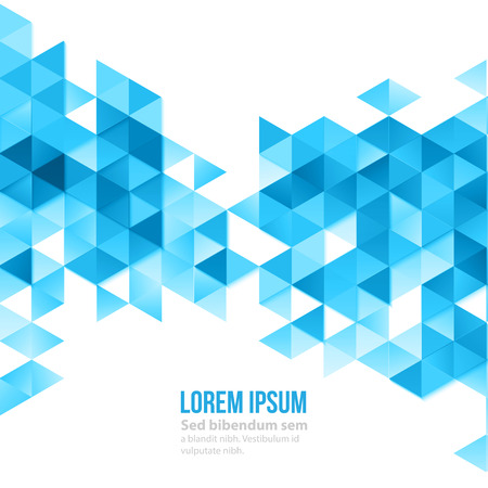 Abstract blue polygonal triangles poster. Vector illustration.のイラスト素材