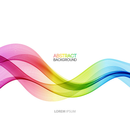 Vector Abstract curved lines background. Template brochure designのイラスト素材