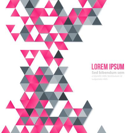 Vector color abstract geometric banner with triangle shapes.のイラスト素材