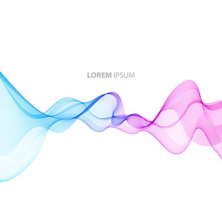 Vector Abstract blue curved lines background. Template brochure designのイラスト素材