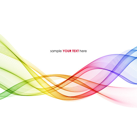 Vector Abstract spectrum curved lines background. Template brochure design