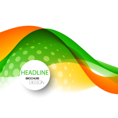 Vector Abstract color curved lines background. Template brochure designのイラスト素材