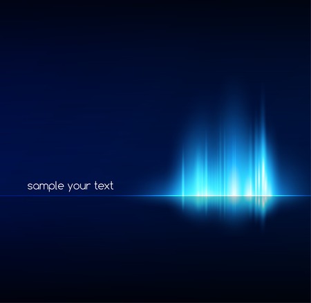 Vector illustration Abstract dark background with shiny light linesのイラスト素材
