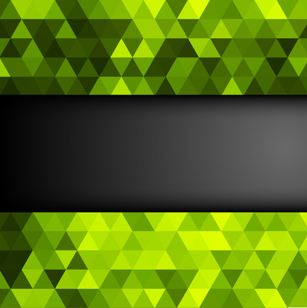 Abstract colorful vector background with green shiny trianglesのイラスト素材