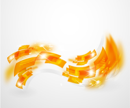 Abstract  background with orange stylized geometric  abstractionのイラスト素材