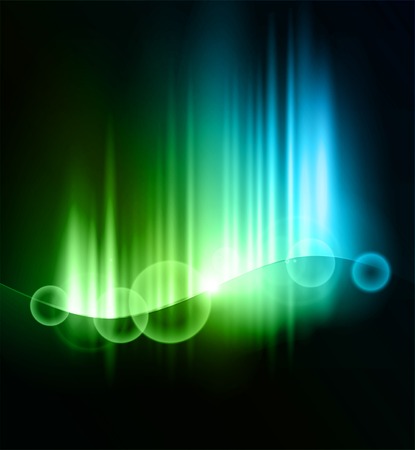 Vector illustration Abstract dark background with shiny light linesのイラスト素材