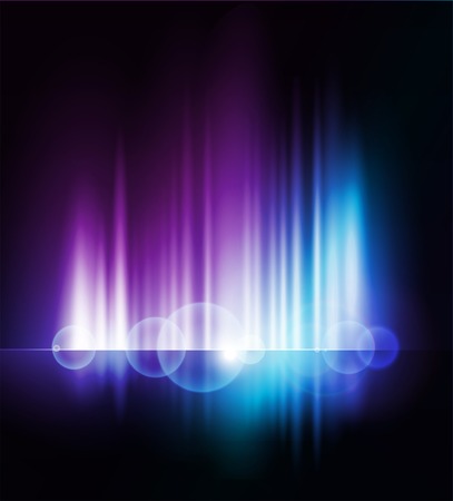 Vector illustration Abstract dark background with shiny light linesのイラスト素材