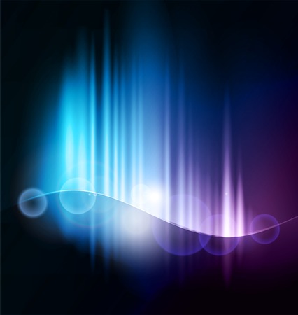 Vector illustration Abstract dark background with shiny light linesのイラスト素材