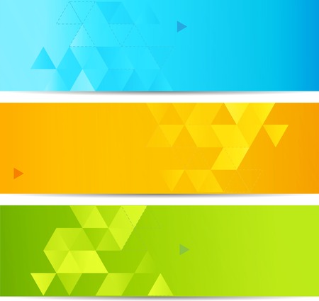Vector color abstract geometric banner with triangle.のイラスト素材