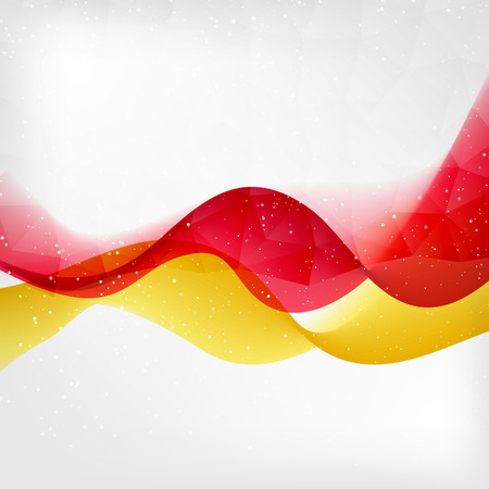 Vector abstract orange and red wave backgroundのイラスト素材
