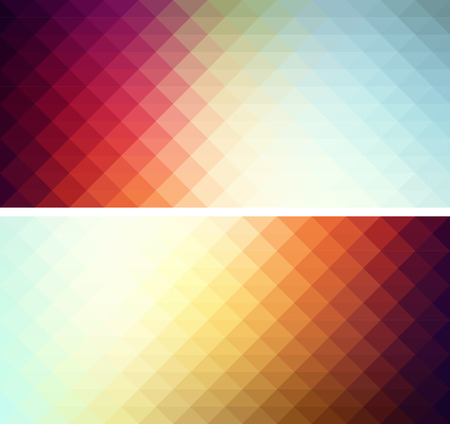 Vector color abstract geometric banner with triangle shapes.のイラスト素材