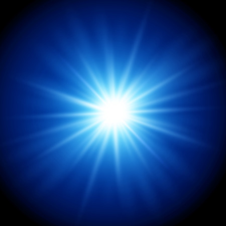 Vector  illustration Abstract magic light background. Blue color design with a burstのイラスト素材
