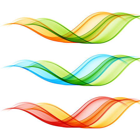 Set of vector transparent wave design element.のイラスト素材