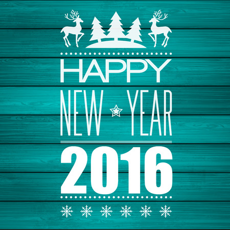 Christmas Greeting On Wooden Planks Texture. Vector illustrationのイラスト素材