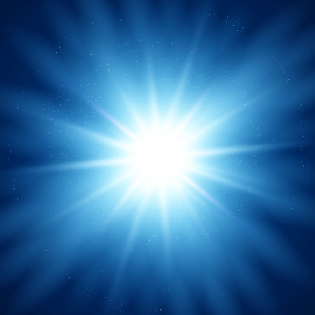 Vector  illustration Abstract magic light background. Blue color design with a burstのイラスト素材