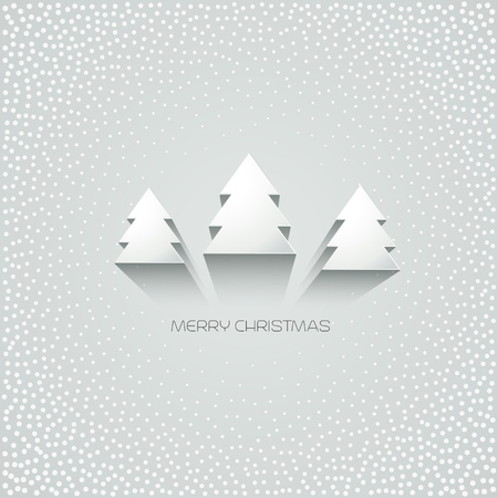 Christmas tree greeting card. Vector paper designのイラスト素材
