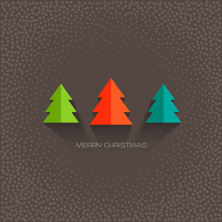 Christmas tree greeting card. Vector paper designのイラスト素材