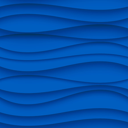 Seamless Wave Pattern. Curved Shapes Background. Regular Blue wave Textureのイラスト素材