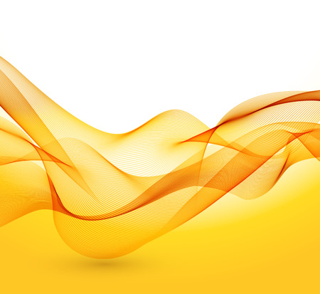 Abstract motion smooth color wave vector. Curve orange linesのイラスト素材