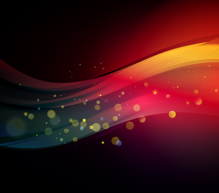 Abstract background with shiny wave and bokeh light. Vector illustration. Glitter abstractのイラスト素材
