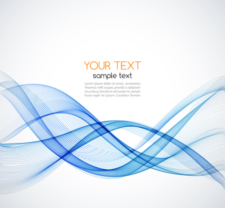 Abstract vector wave background. Blue smoke wave. Blue wave background, blue transparent waved lines for brochure, website design.のイラスト素材