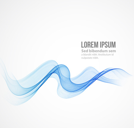 Abstract vector wave background. Blue smoke wave. Blue wave background, blue transparent waved lines for brochure, website design.のイラスト素材