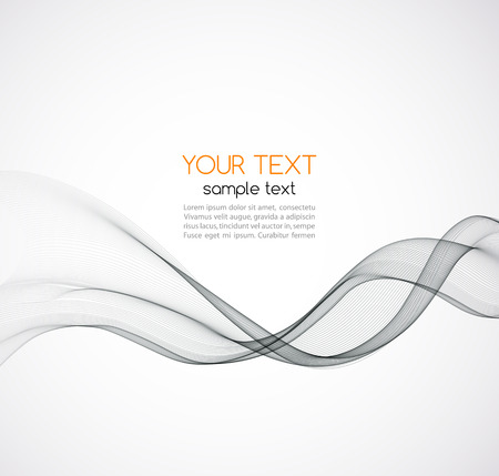 Abstract vector background. Gray smoke wave. Gray wave background, gray transparent waved lines for brochure, website, flyer design.のイラスト素材