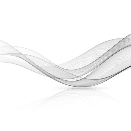 Abstract gray color wave design element. Gray wave. Gray smoke wavy linesの写真素材