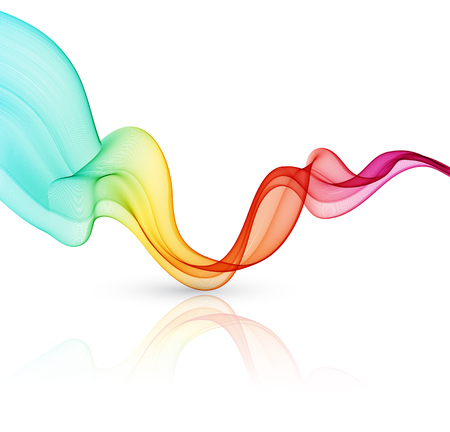 Abstract wave vector background, rainbow waved linesのイラスト素材