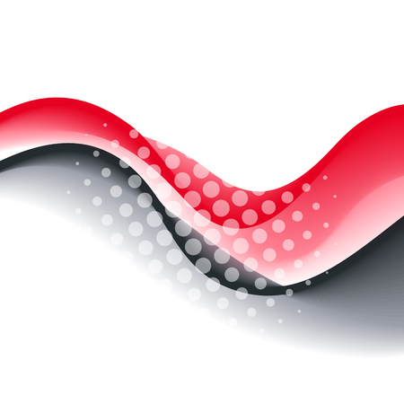 Abstract red color wave design element.の写真素材